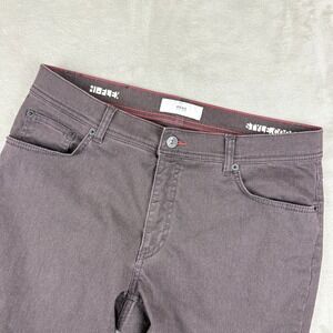 BRAX Feel Good Pants Men Meas 33.5x33.5 Cooper Hi-Flex Houndstooth Chino EUC